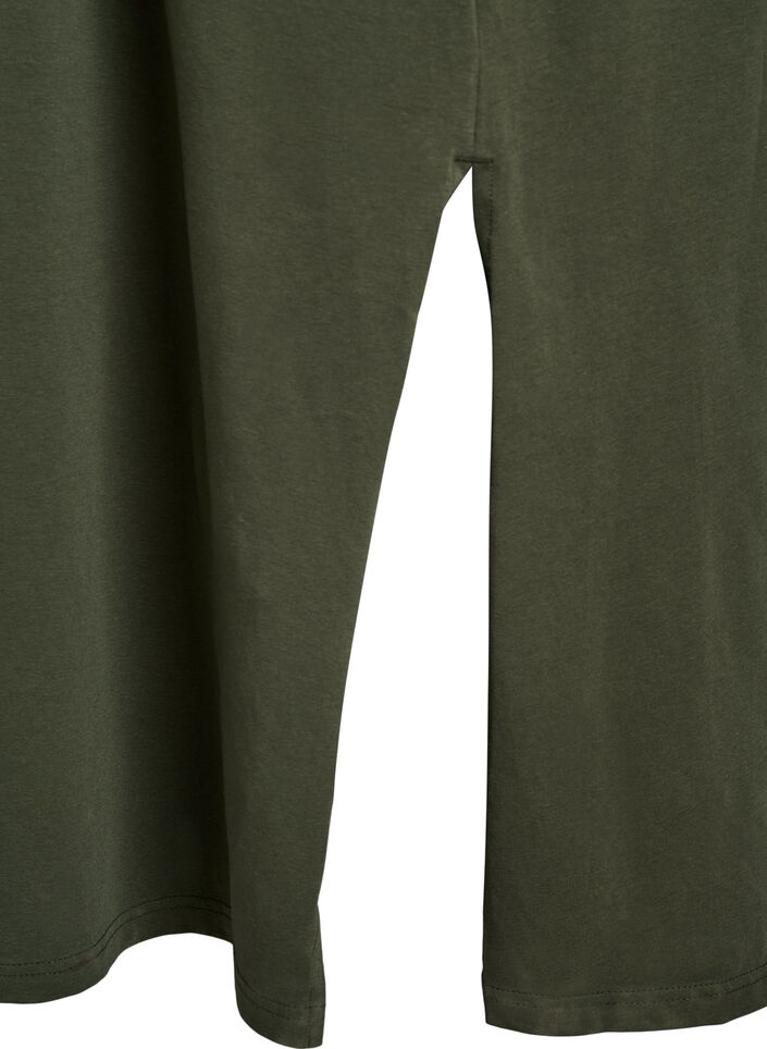 Midikleid aus Baumwolle mit kurzen Ärmeln, Grün, Packshot image number 3