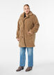 Weiche Teddyjacke mit Knöpfen und Kragen, Braun, Model image number 1