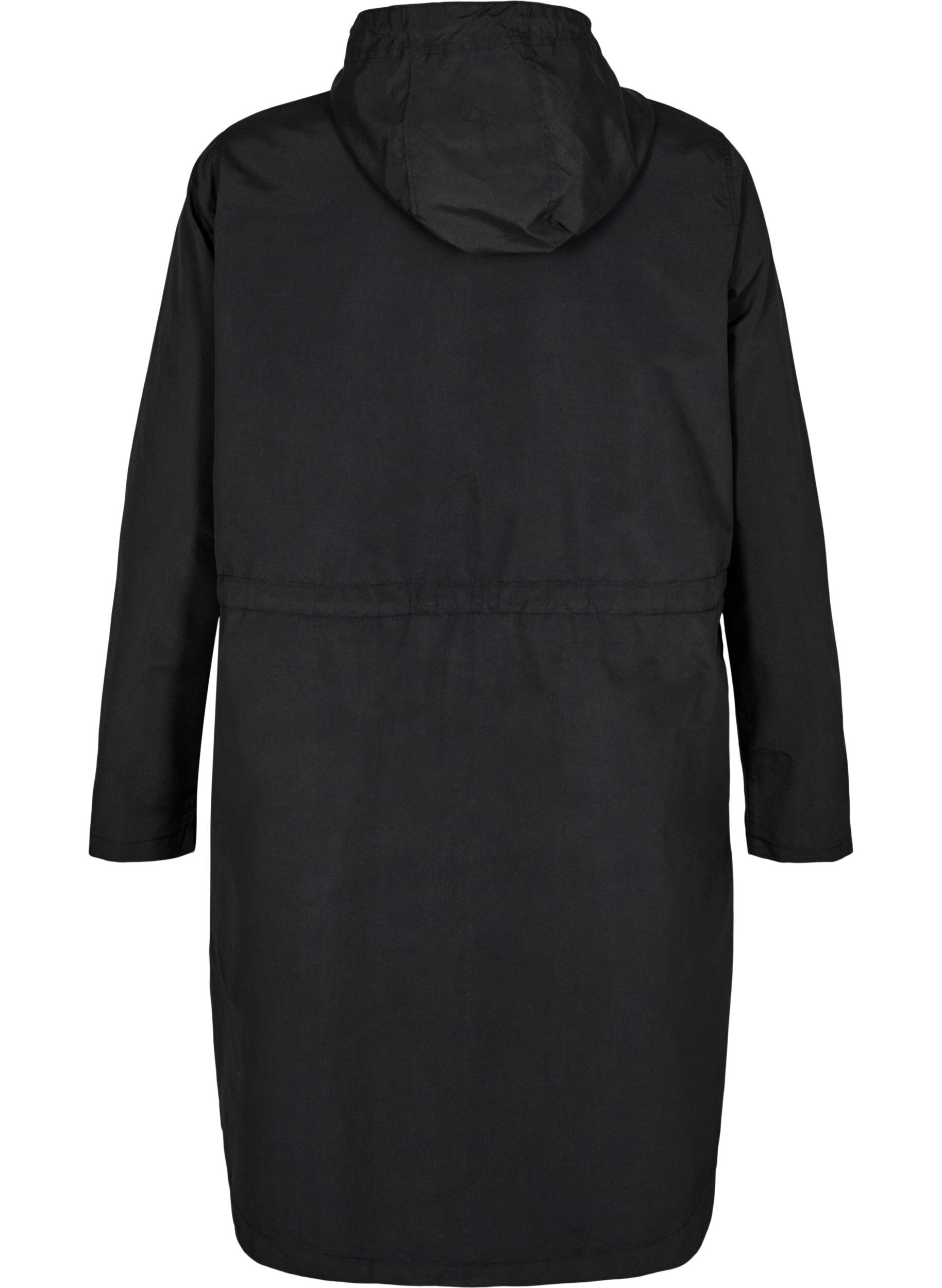 ZizziFLASH - Leichter Parka mit Kapuze, Schwarz, Packshot image number 1