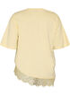 T-Shirt mit asymmetrischem Spitzensaum, Gelb, Packshot image number 1