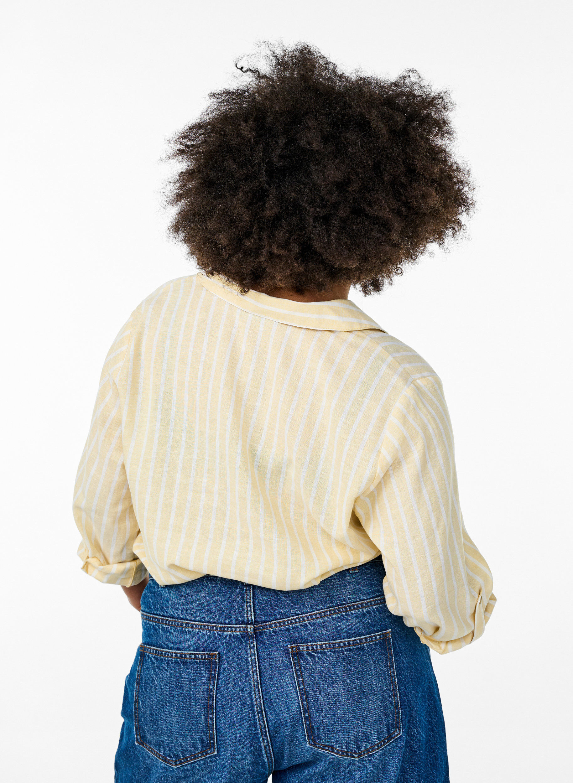 ZizziBluse aus Leinen und Viskose mit 3/4-&Auml;rmeln, Beige, Model image number 2