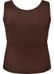 Figurbetontes Basic-Top aus glattem Stoff, Braun, Packshot image number 1