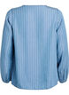 Streifebluse aus Denim mit langen Ärmeln, Blau, Packshot image number 1