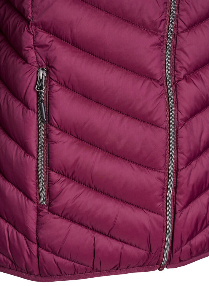 Leichte Steppjacke mit Kapuze, Dunkles Bordeaux, Packshot image number 3