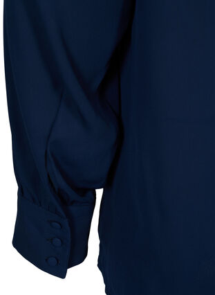Bluse mit langen Ärmeln, Navy Blazer, Packshot image number 3