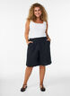 Lockere Shorts aus Baumwollmusselin mit hoher Taille, Schwarz, Model image number 1