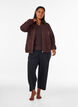 Sweatjacke mit hohem Kragen und Rei&szlig;verschluss, Braun, Model image number 1