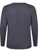 Langarmshirt mit V-Ausschnitt und Kn&ouml;pfen, Grau, Packshot image number 1
