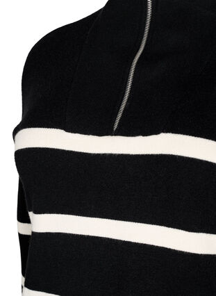 Pullover mit Streifen und hohem Kragen	, Black w. Birch, Packshot image number 2