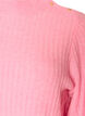 Pullover aus Rippstrick mit Puff&auml;rmeln und Kn&ouml;pfen, Pink, Packshot image number 2