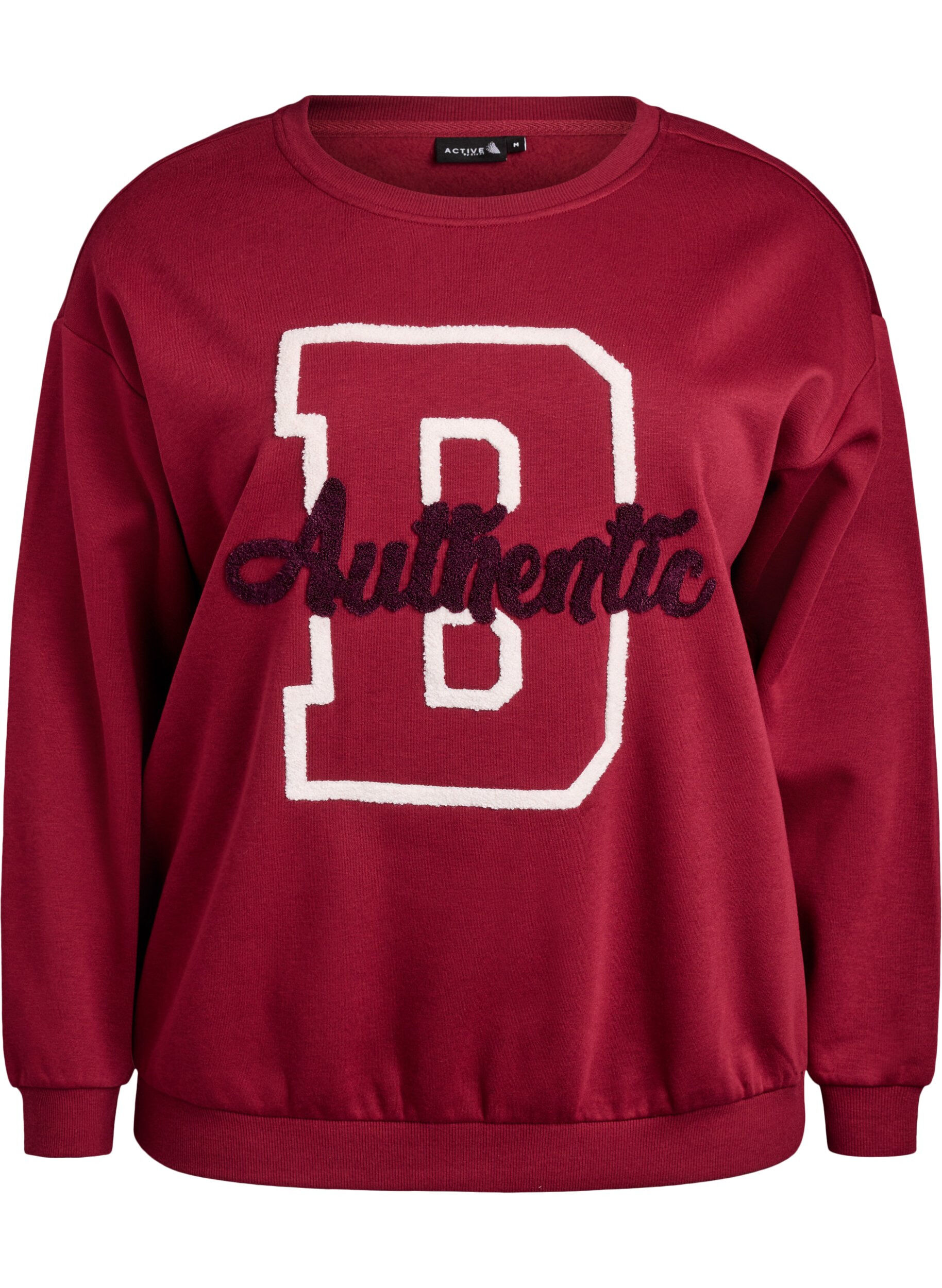 Sweatshirt mit Frottee-Schriftzug