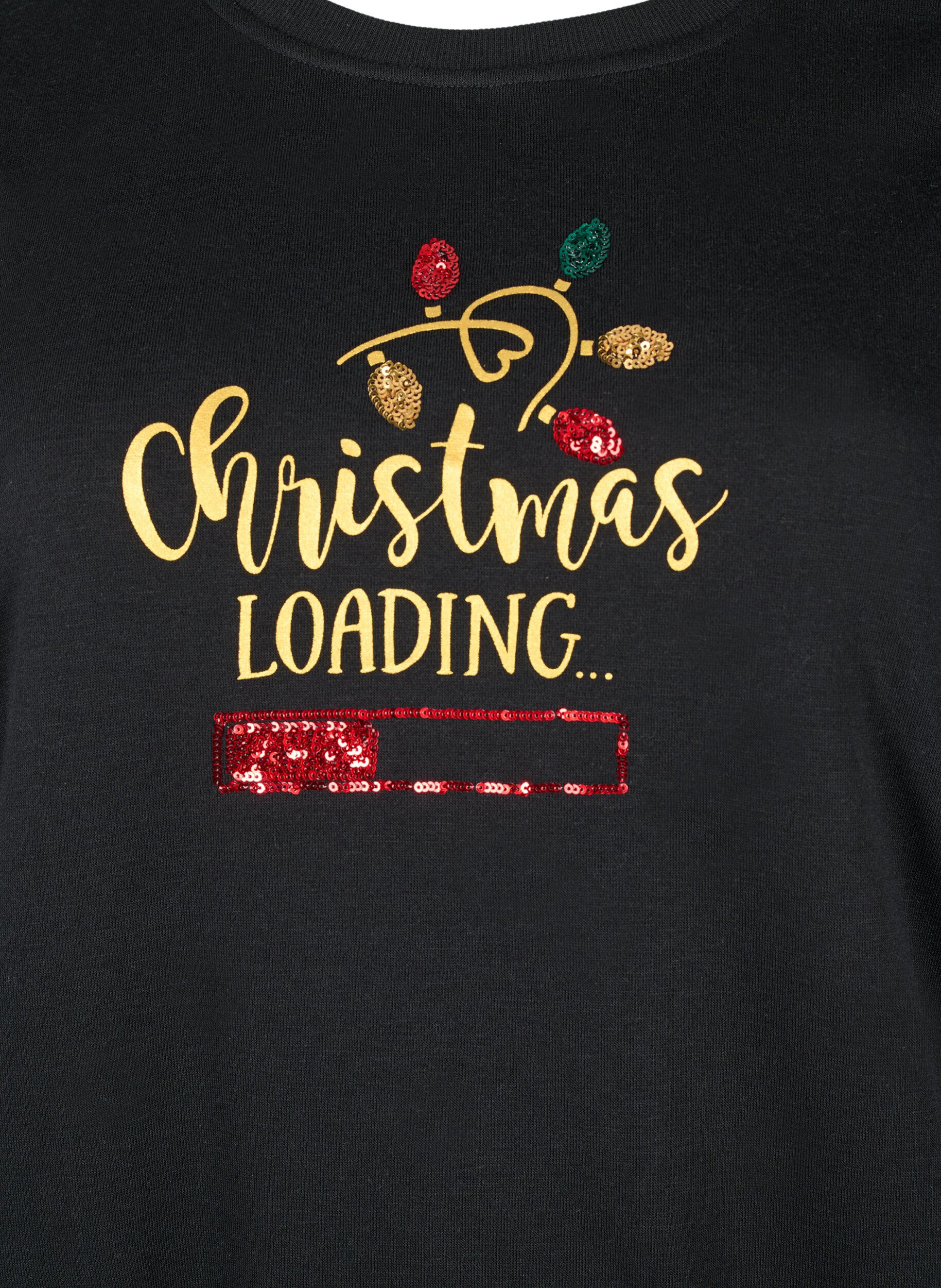ZizziWeihnachts-Sweatshirt, Black LOADING, Packshot image number 2