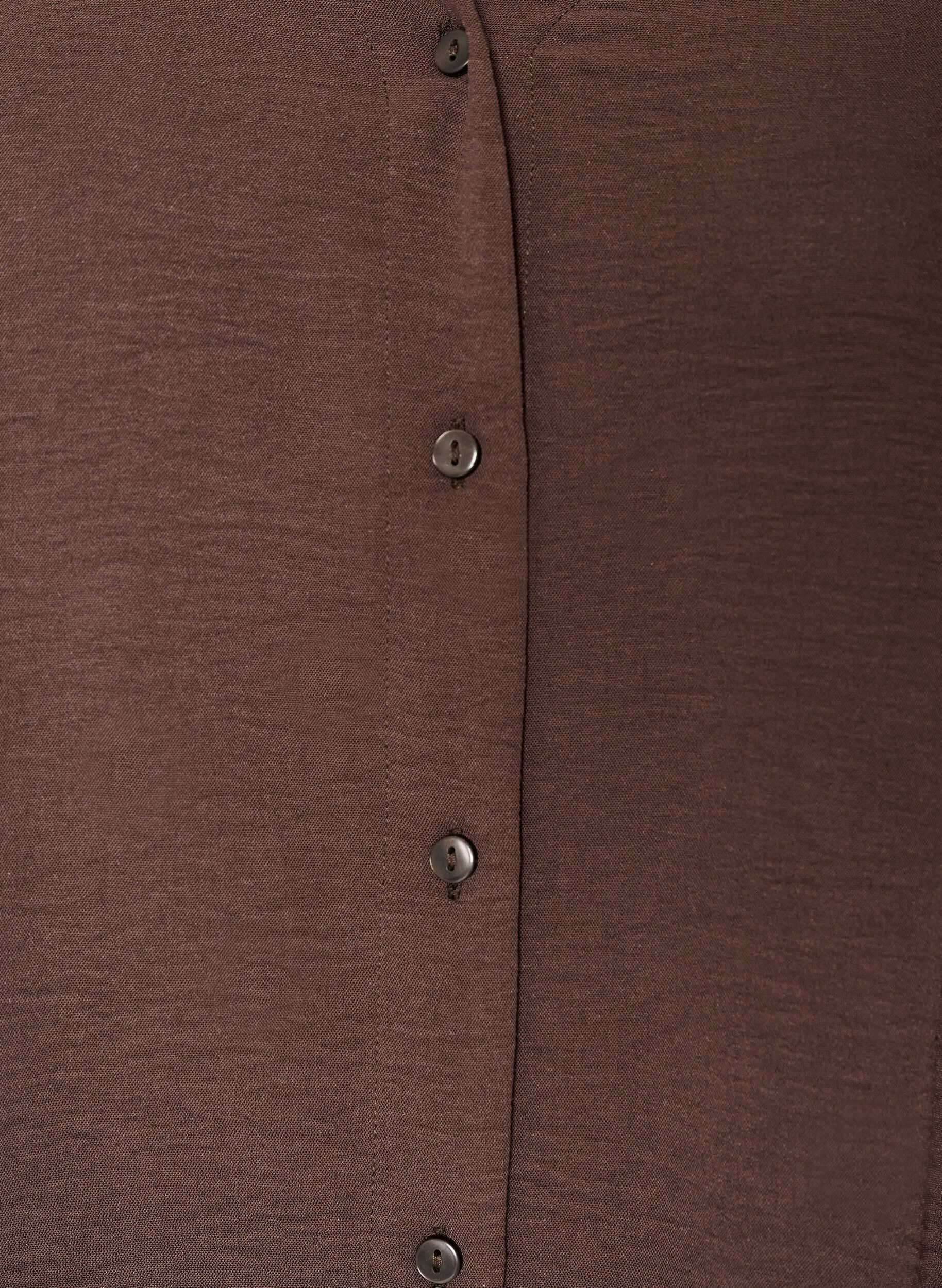 ZizziBluse mit V-Ausschnitt und 3/4-&Auml;rmeln, Braun, Packshot image number 2