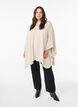 Poncho mit Rippdetails und Rundhalsausschnitt, Beige, Model image number 1