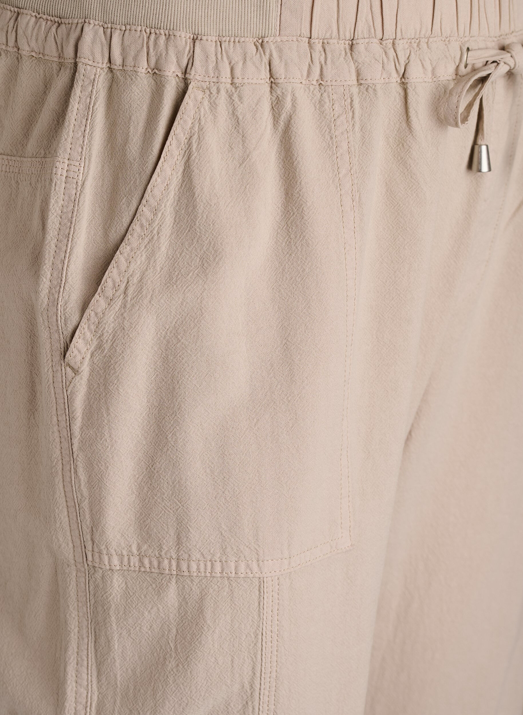 ZizziLockere Cargohose aus Baumwolle, Beige, Packshot image number 2