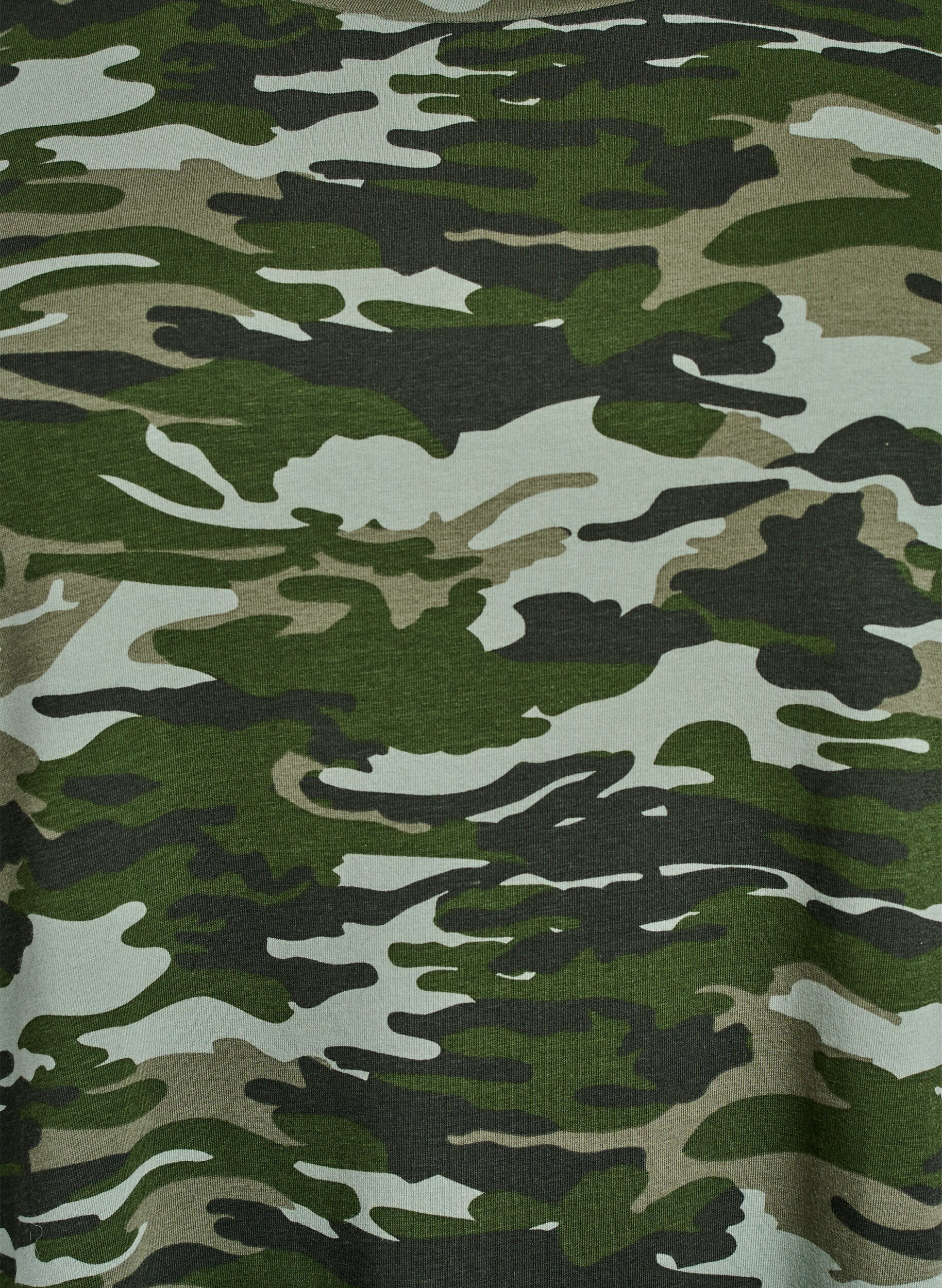 ZizziKurzes T-Shirt Kleid aus Baumwolljersey, Gr&uuml;n, Packshot image number 2