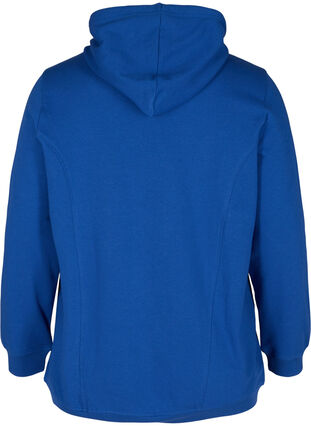Sweatshirt mit Kapuze und Rippbündchen, Deep Blue , Packshot image number 1