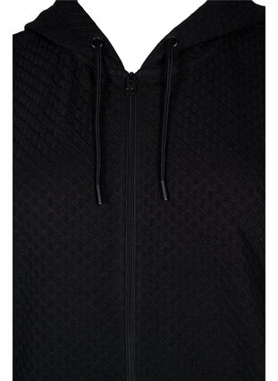 Strukturierter Sportcardigan mit Reißverschluss, Black, Packshot image number 2