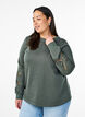 Sweatshirt mit aufgestickten Cut-Outs, Thyme, Model image number 0