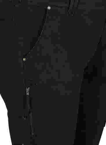 Slim Fit Caprijeans mit Taschen, Black, Packshot image number 2