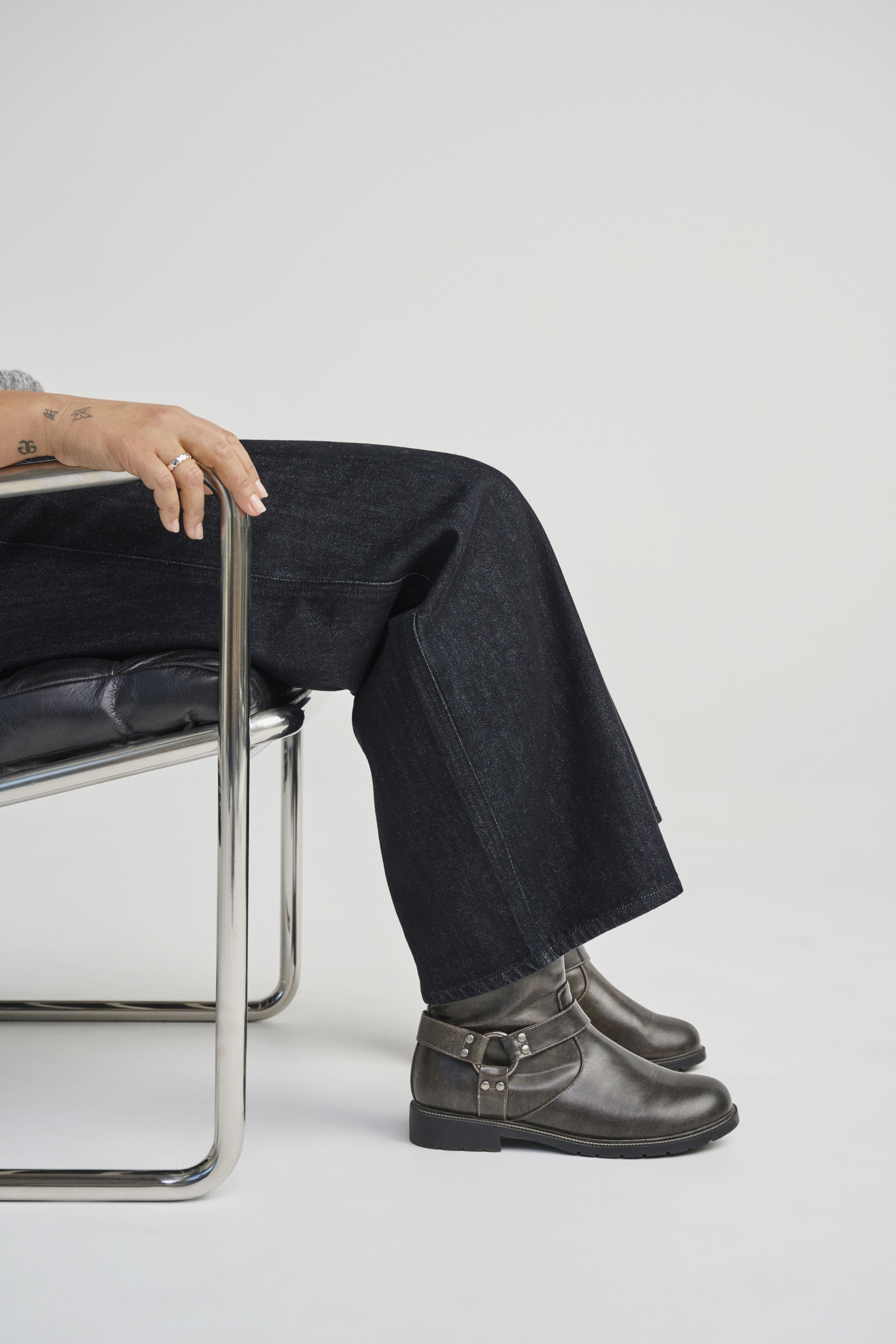 Kurzer Biker-Stiefel, , Model