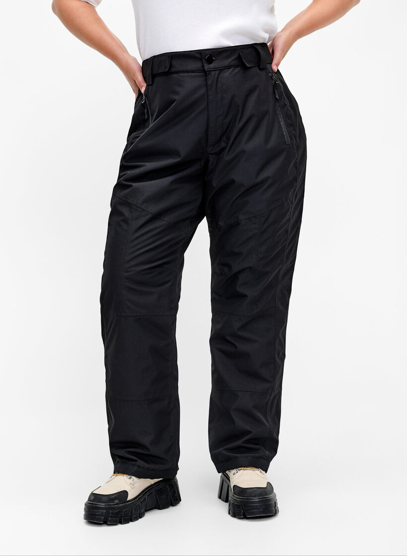 Skihose mit verstellbarer Taille, Black, Model image number 2