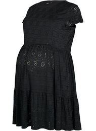 Schwangerschaftskleid aus Broderie anglaise mit Stillfunktion, Black, Packshot