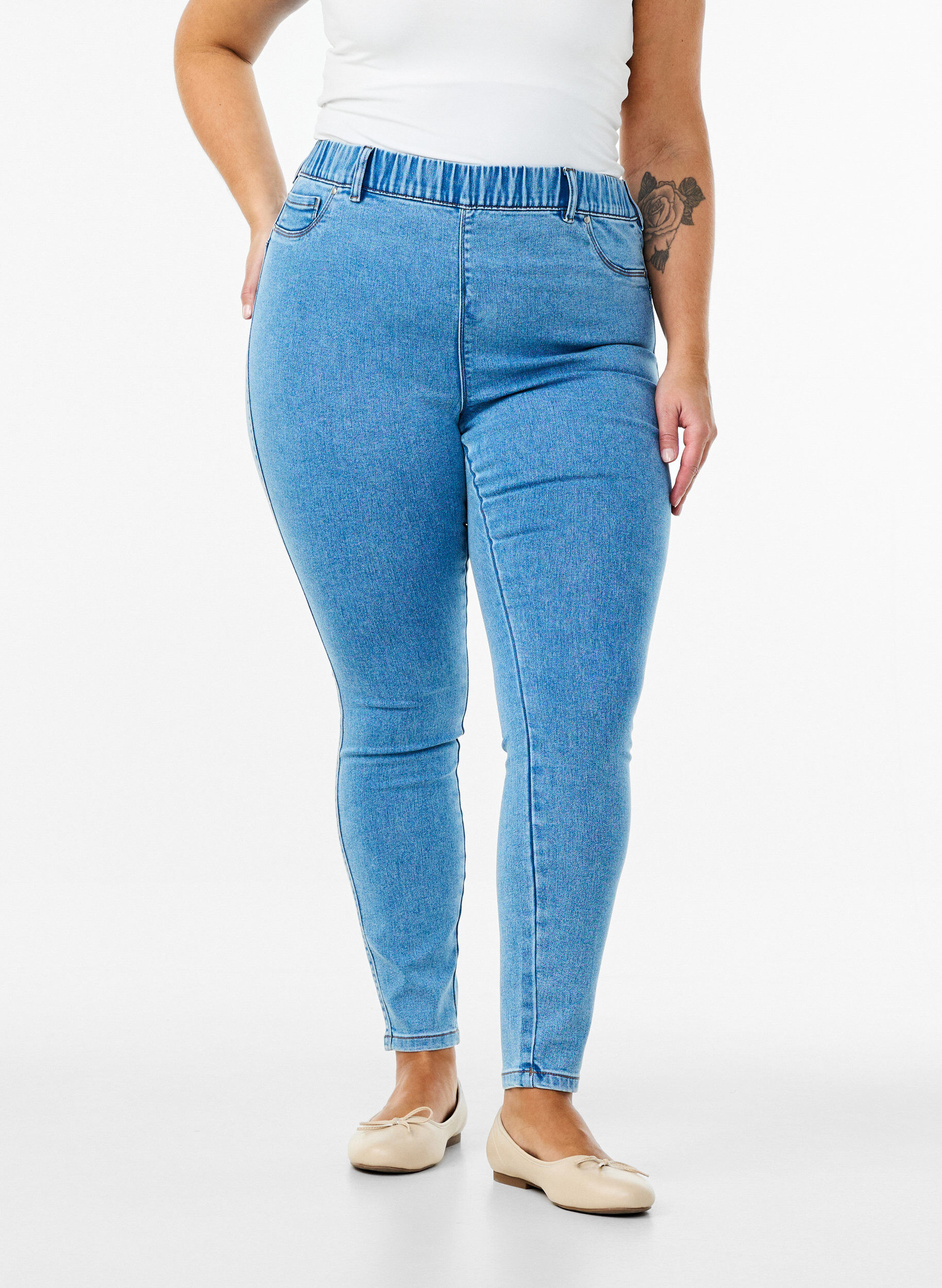 ZizziJeggings mit hoher Taille, Blau, Model image number 2