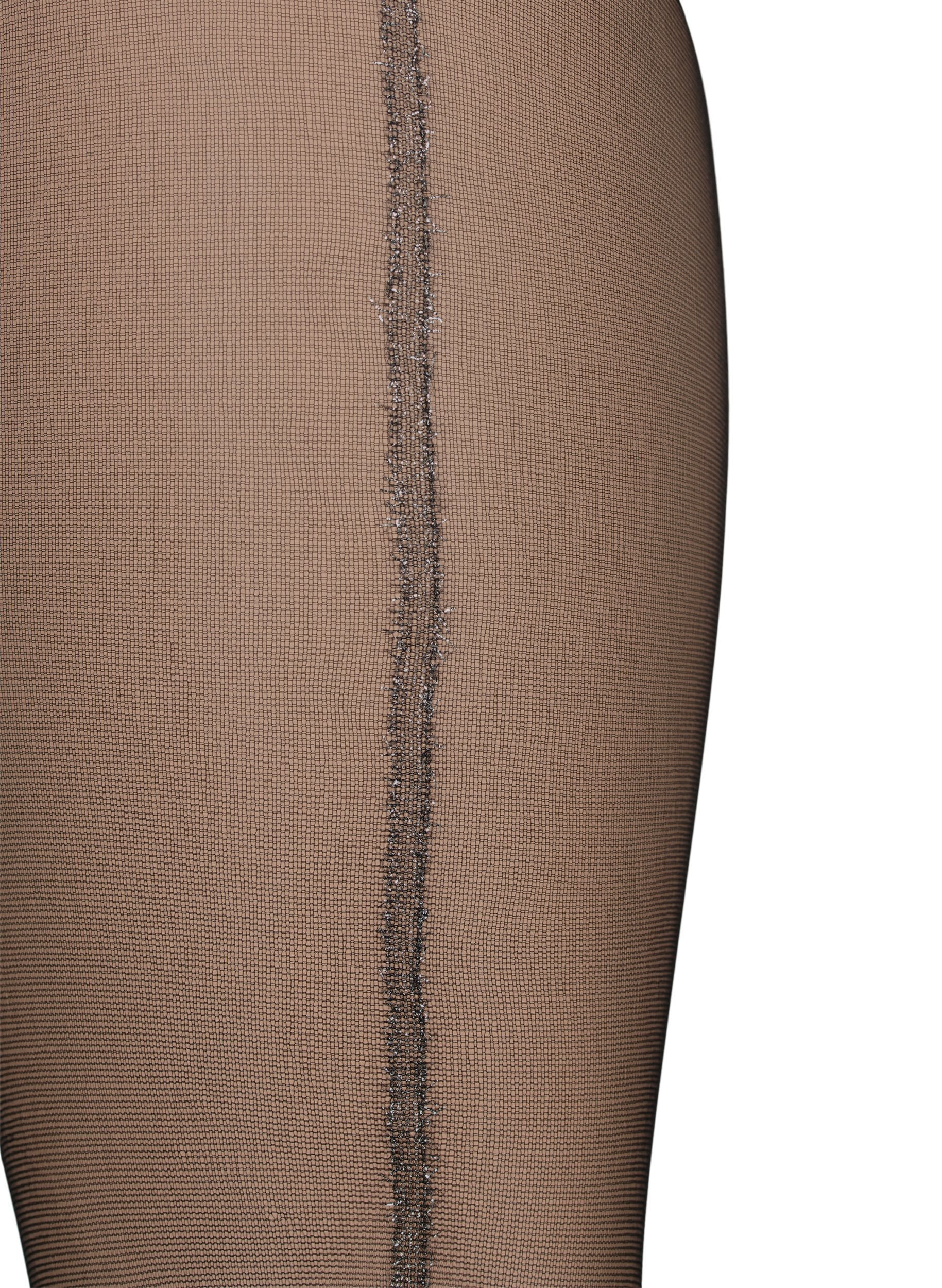 Zizzi 20 Denier Strumpfhose mit Lurex-Naht, Black, Packshot image number 2