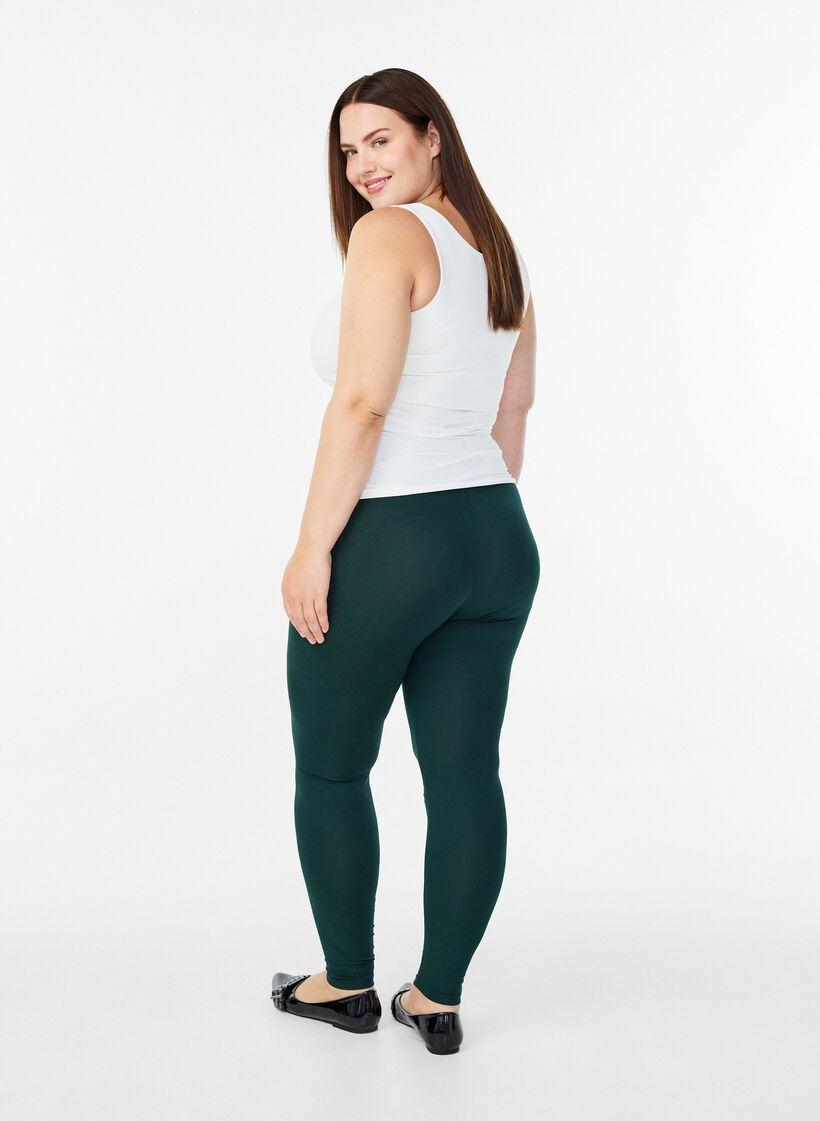 Basic Leggings aus Viskose, Gr&uuml;n, Model image number 2