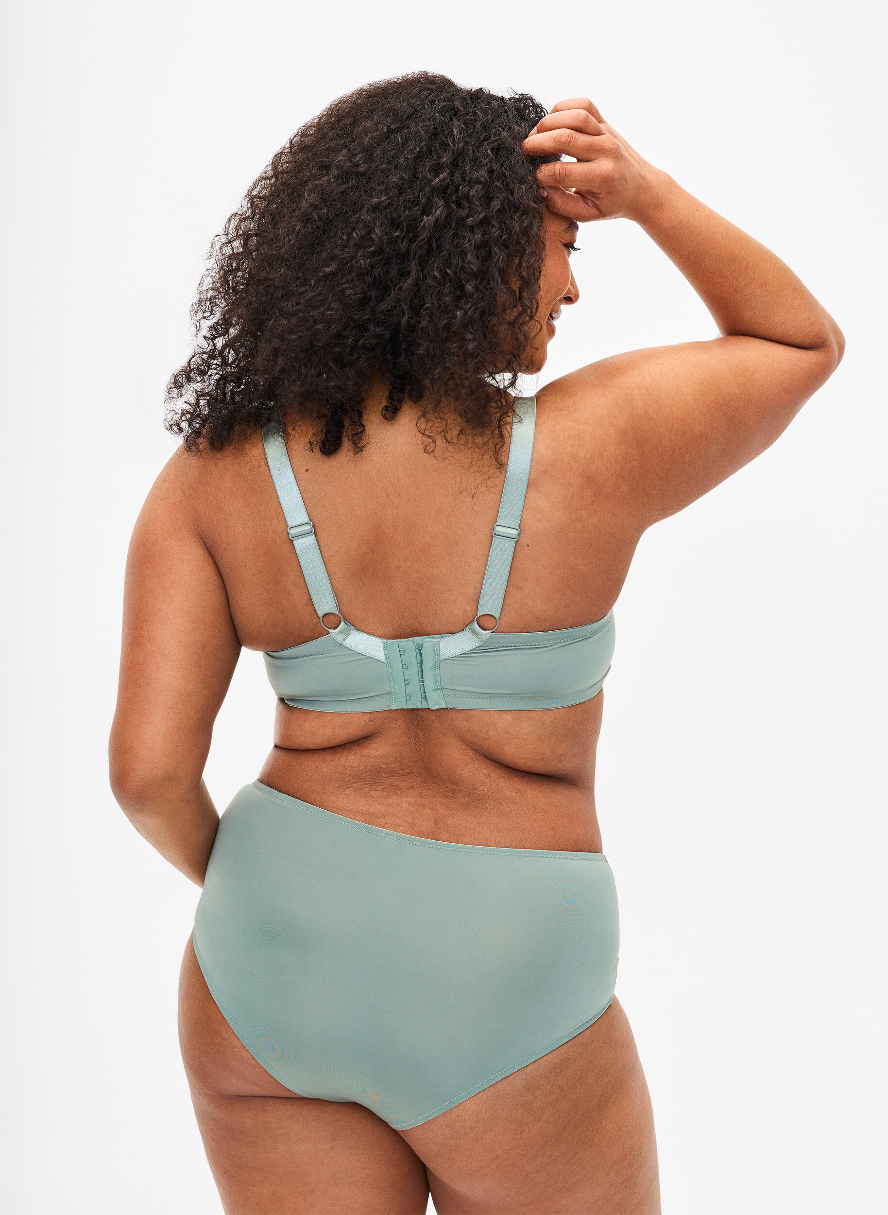 ZizziHipster-Slip mit Stickerei und normaler Taille, Iceberg Green, Model image number 1