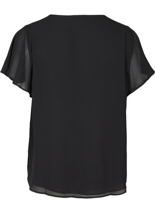 Bluse mit kurzen Ärmeln, Black, Packshot image number 1