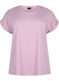 Kurzärmeliges T-Shirt aus einer Baumwollmischung, Lavender Mist, Packshot