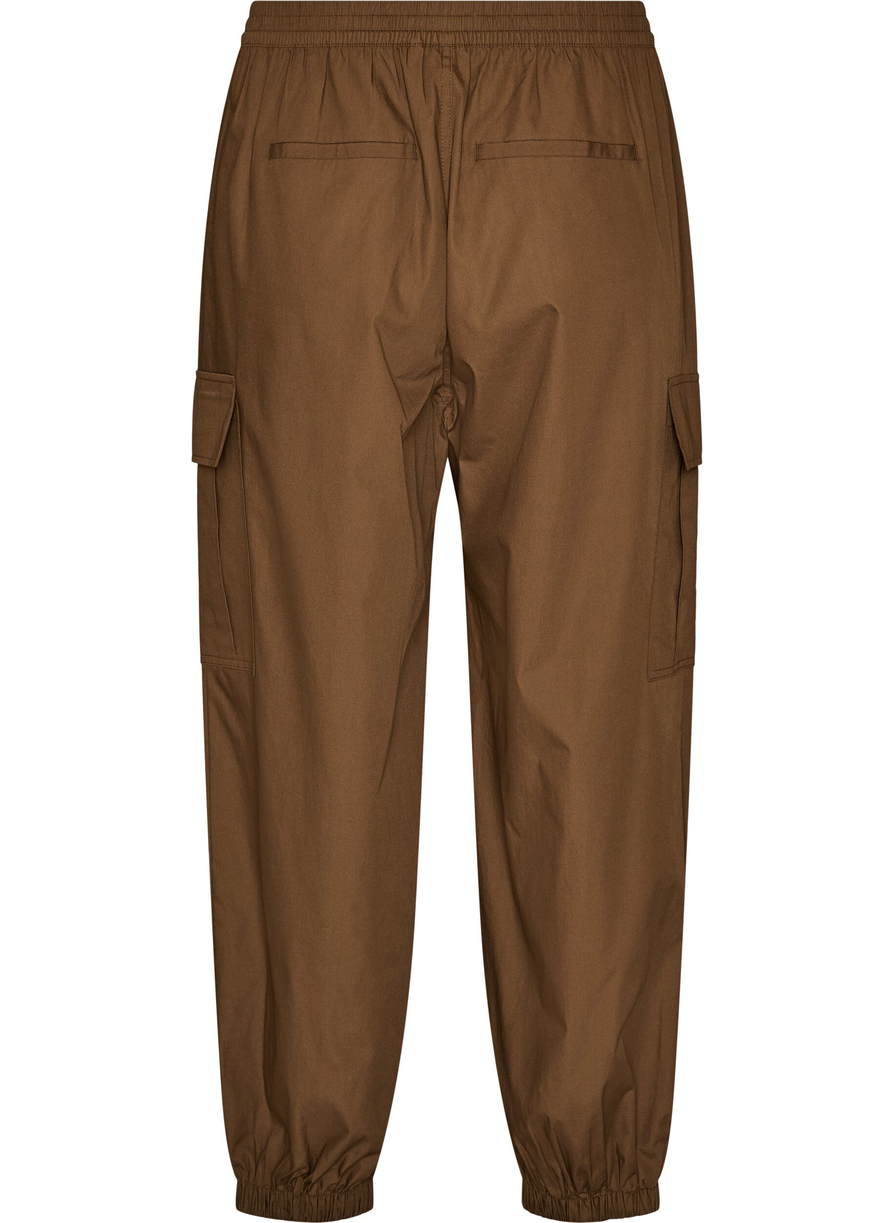 ZizziBaumwoll-Cargohose mit Ballonbein, Braun, Packshot image number 1