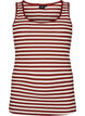Gestreiftes Tanktop mit Rippenstruktur, Rot, Packshot image number 0