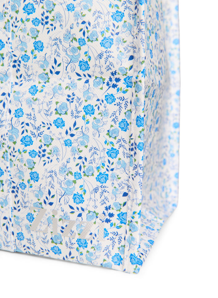 Einkaufstasche mit Reißverschluss, Blau, Packshot image number 2