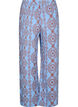 Lockere Hose aus gemustertem Baumwollmusselin, Blau, Packshot image number 1