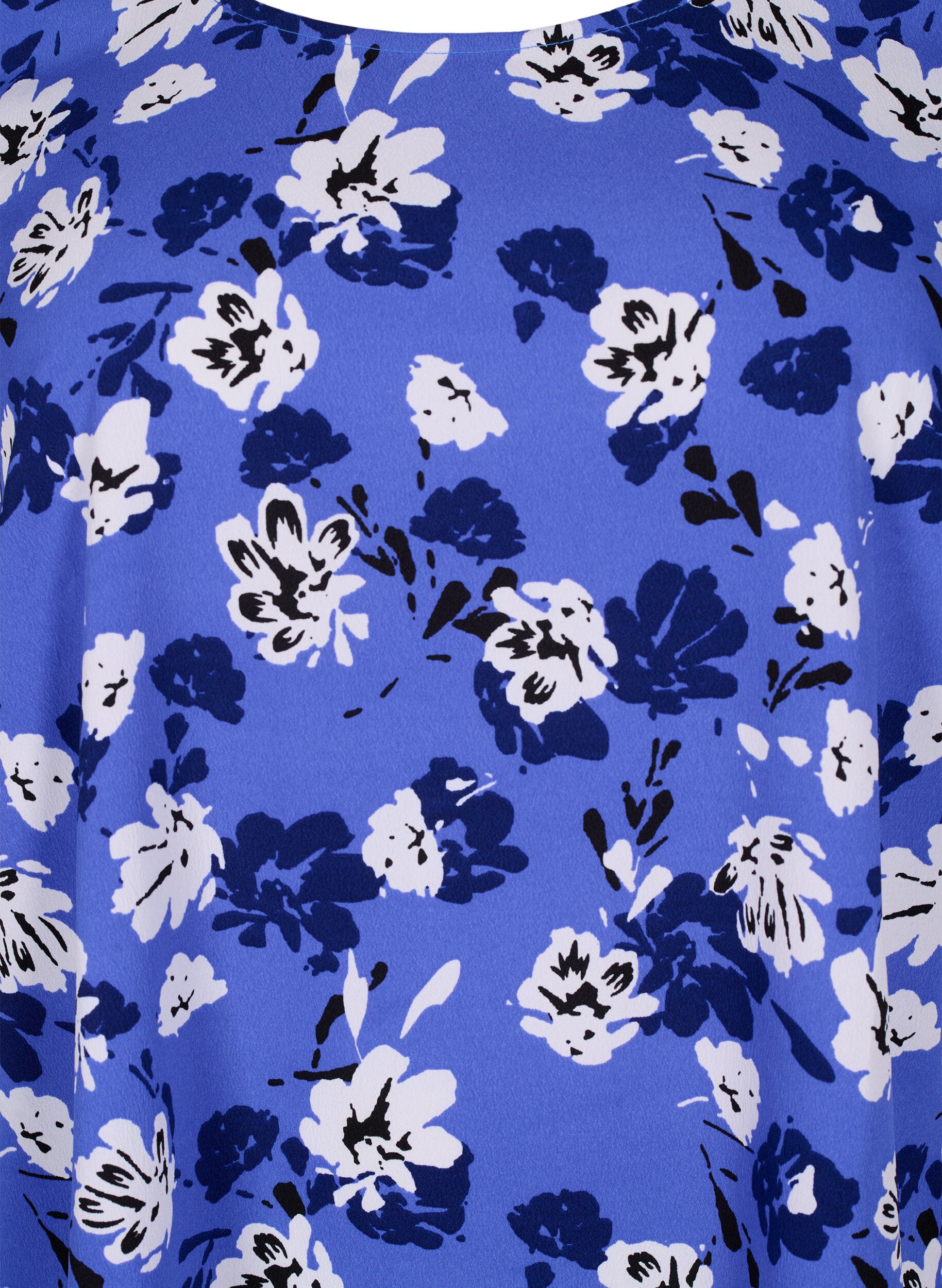 ZizziFLASH &ndash; Kurz&auml;rmelige Bluse mit Print, Amparo Blue Flower, Packshot image number 2