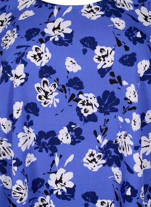 FLASH – Kurzärmelige Bluse mit Print, Amparo Blue Flower, Packshot image number 2