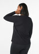 Trainingsbluse mit langen &Auml;rmeln, Schwarz, Model image number 2