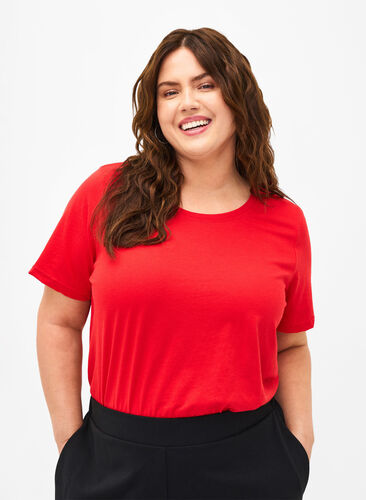 FLASH - T-Shirt mit Rundhalsausschnitt, High Risk Red, Model image number 0