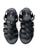 Wide Fit Sandalen aus Leder, Schwarz, Packshot image number 2