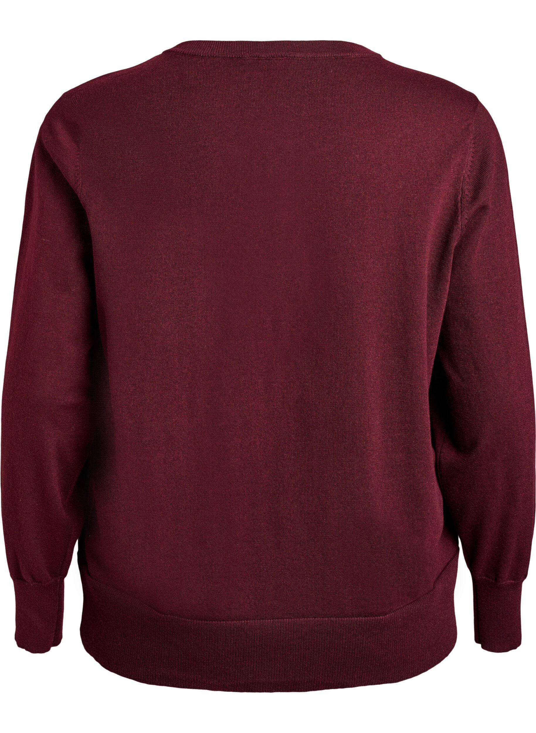 ZizziFeinstrick-Strickjacke mit Rundhalsausschnitt, Rot, Packshot image number 1