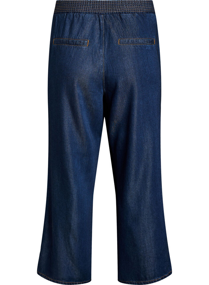Weite Lyocellhose in Denim-Optik, Blau, Packshot image number 1