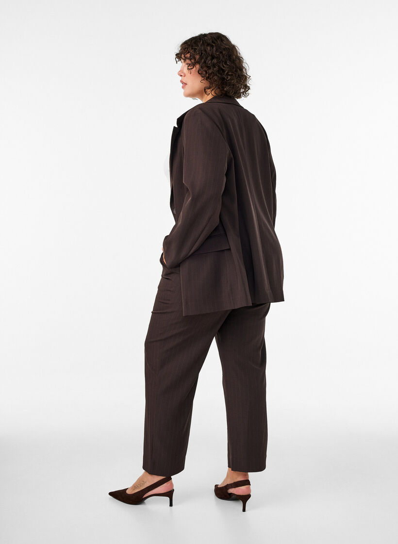 Lockere Hose mit Taschen, Braun, Model image number 1