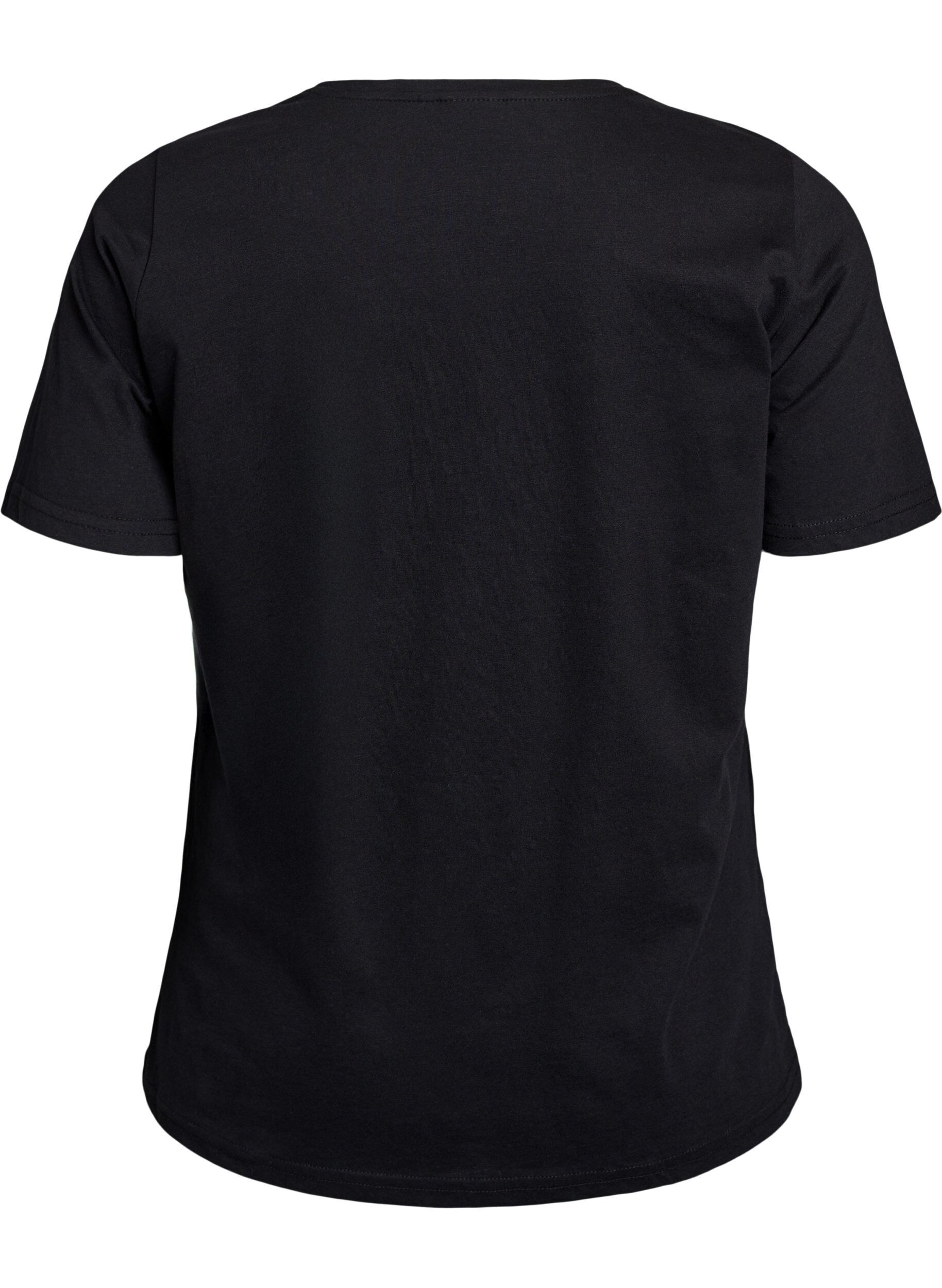 ZizziFLASH - T-Shirt mit Print, Schwarz, Packshot image number 1