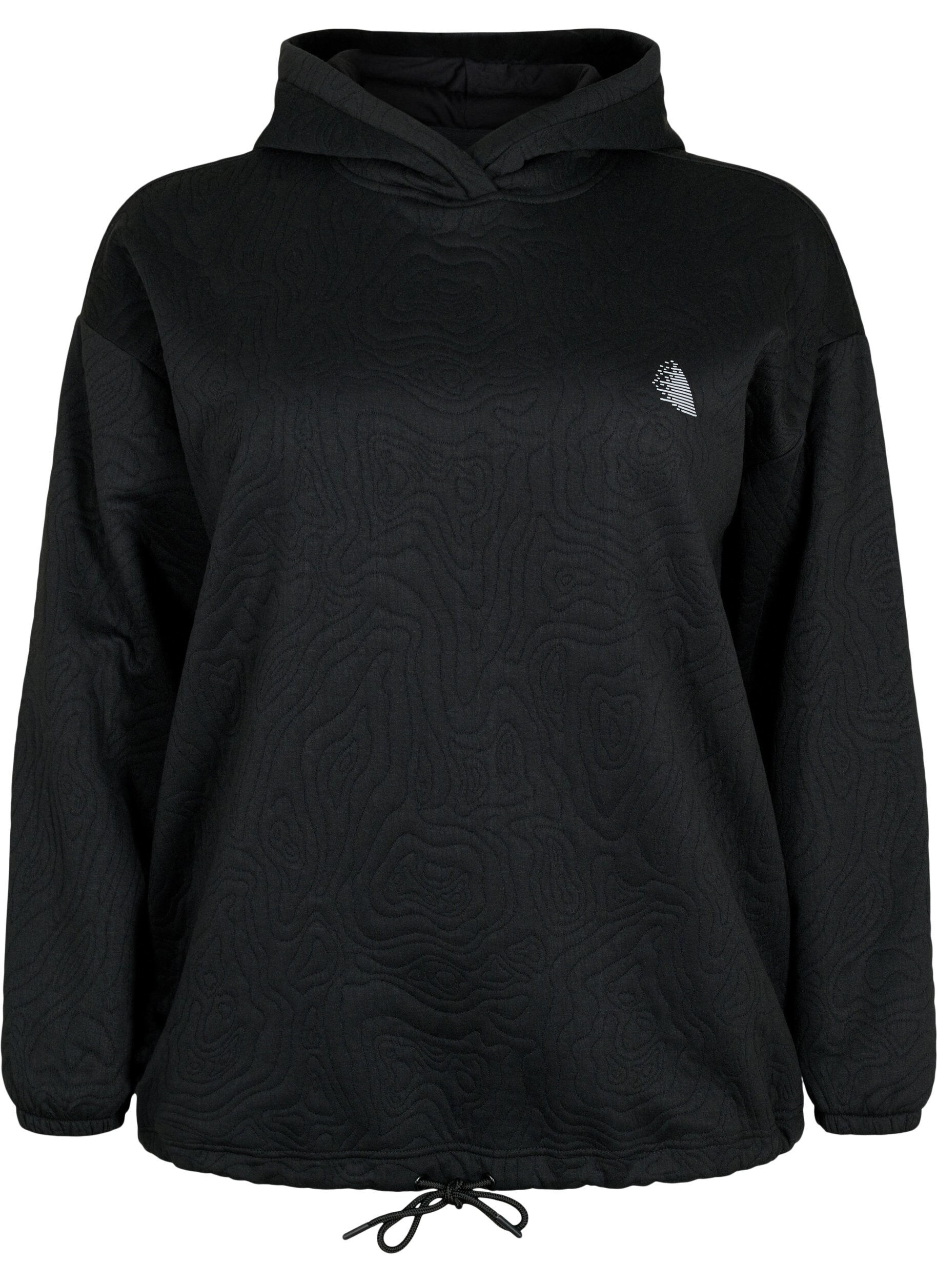 ZizziSportliches Sweatshirt mit Kapuze, Black, Packshot image number 0