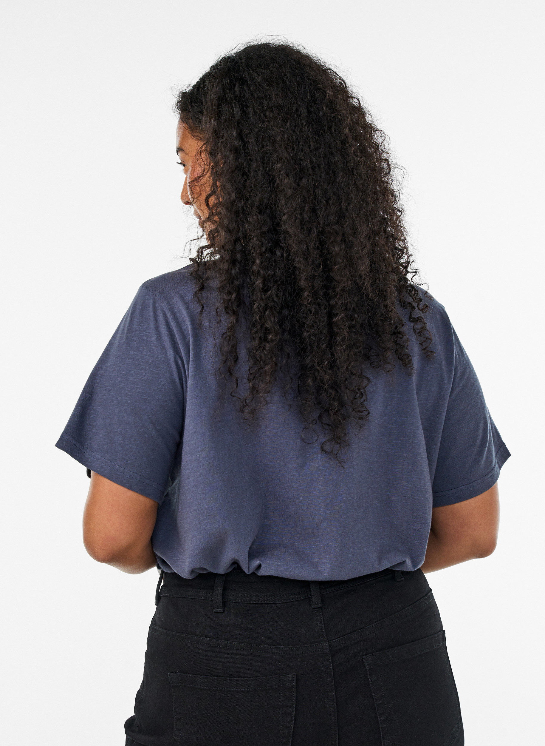 ZizziT-Shirt mit Knopfleiste, Grau, Model image number 2