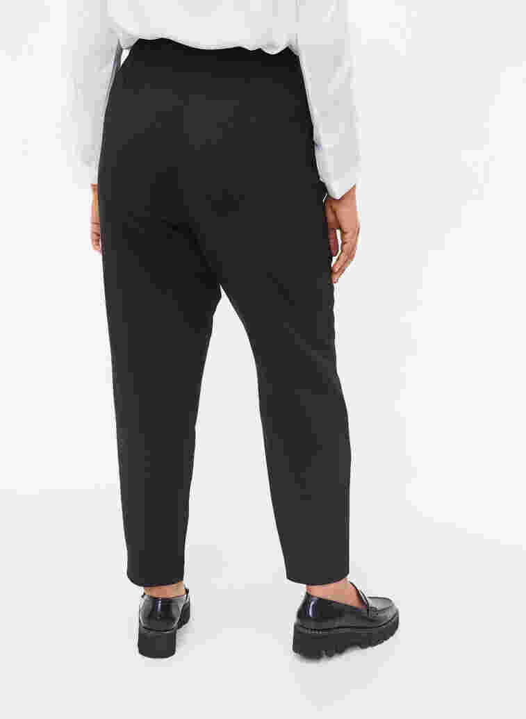 Klassische Hose mit hoher Taille, Black, Model image number 1