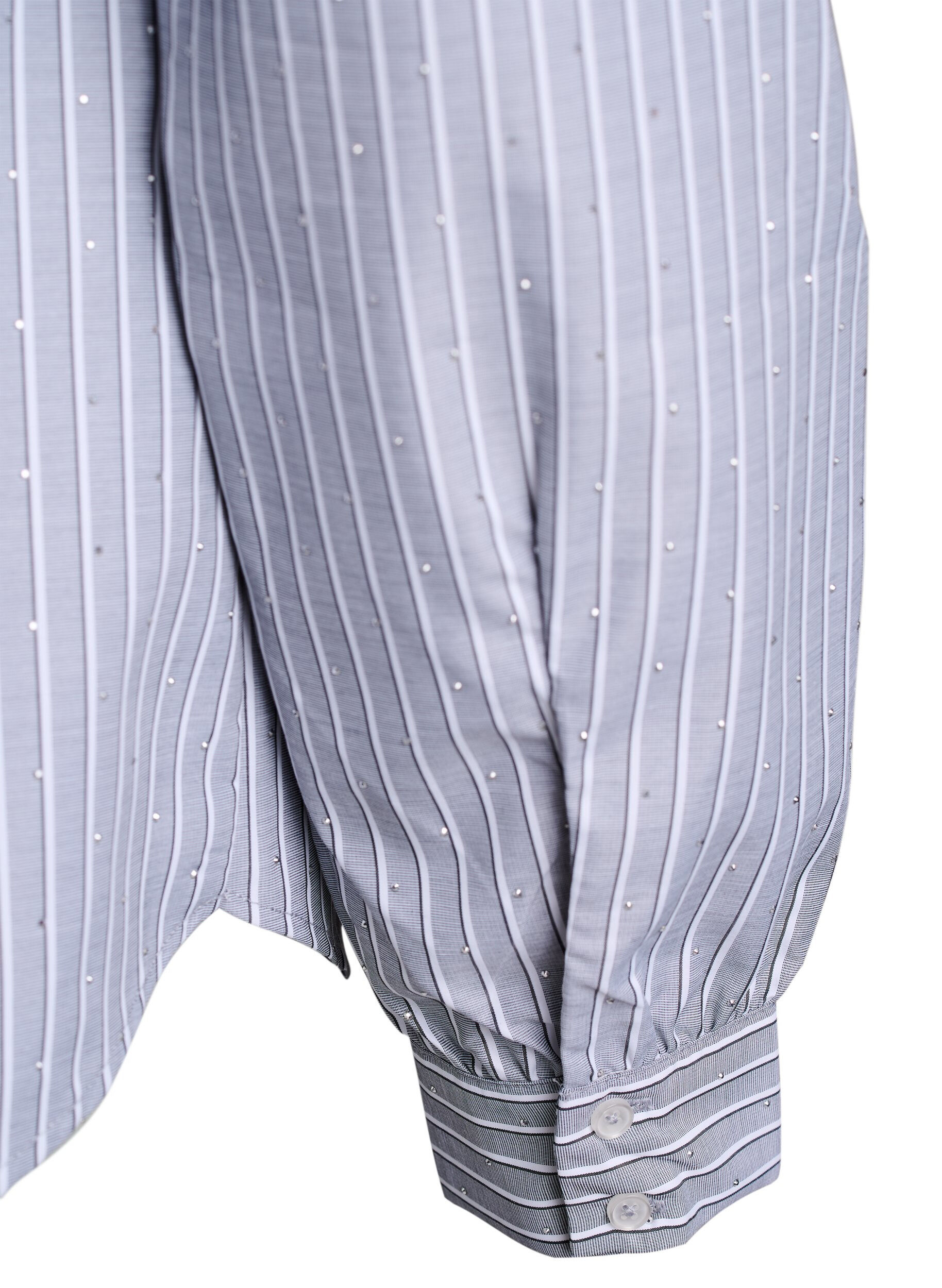 ZizziBluse mit Streifen und Nieten, Schwarz, Packshot image number 3